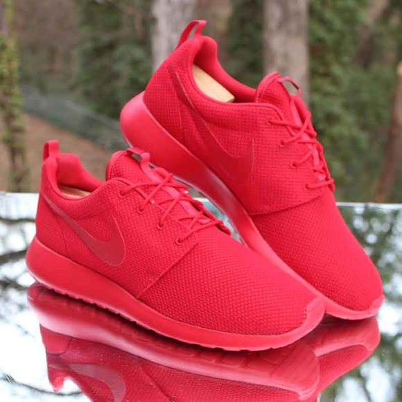 Nike Roshe Run Triple Red Men’s Size 14 - Picture 6 of 14